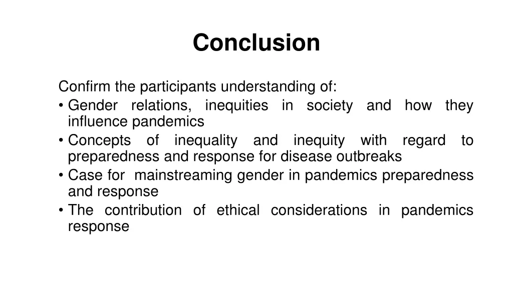 conclusion