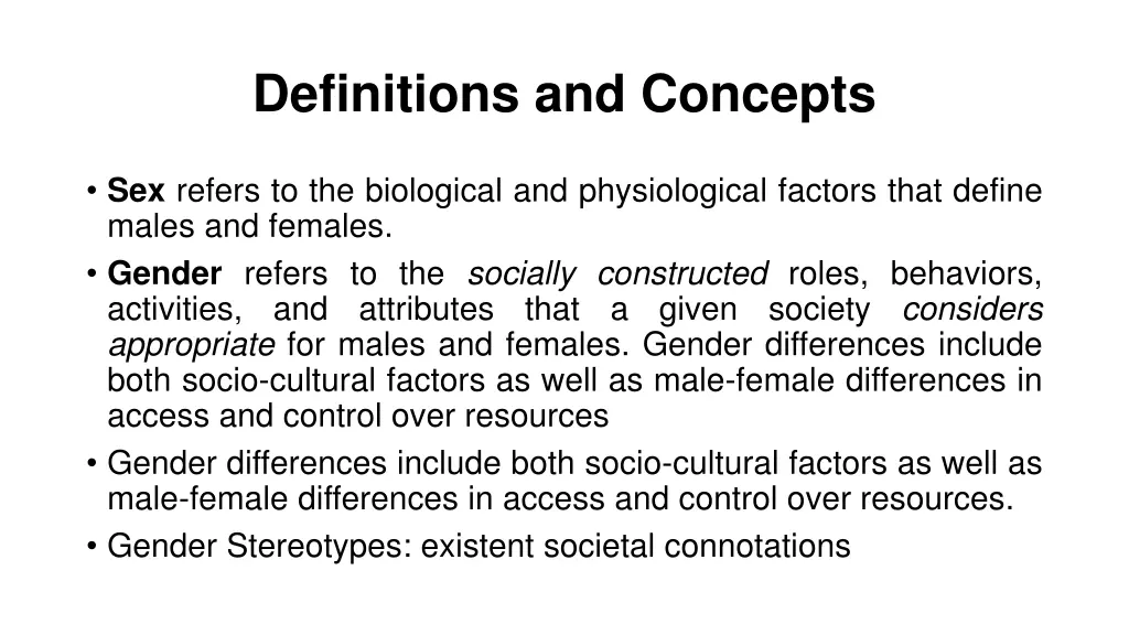definitions and concepts