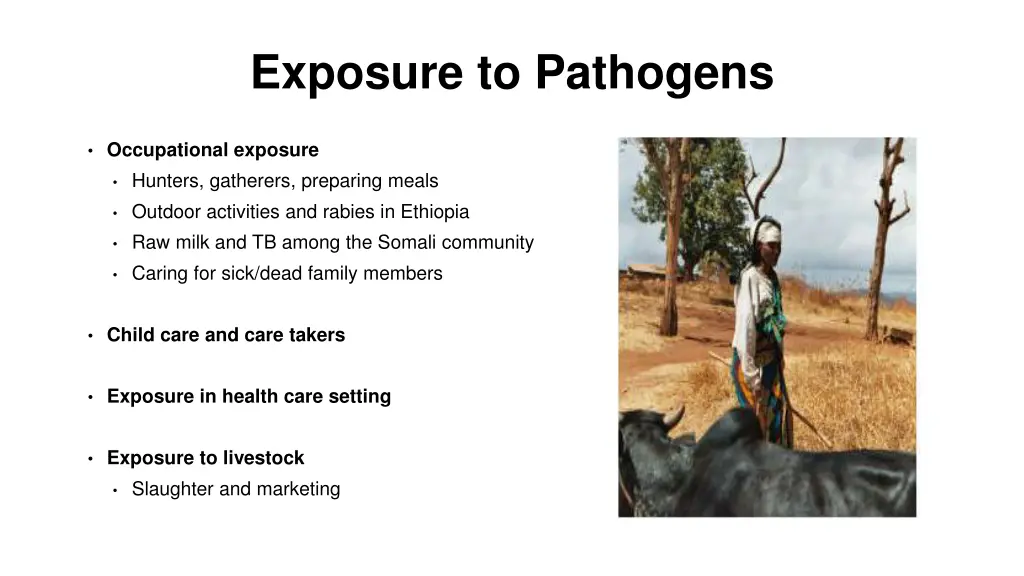 exposure to pathogens