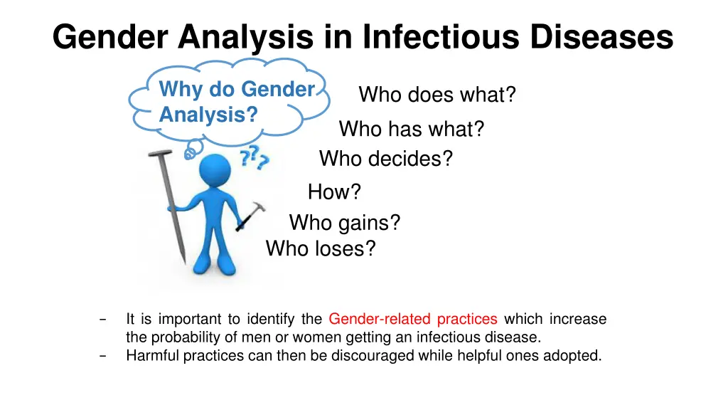 gender analysis in infectious diseases
