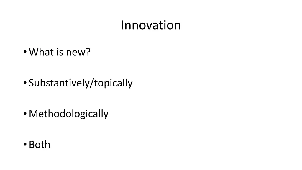 innovation