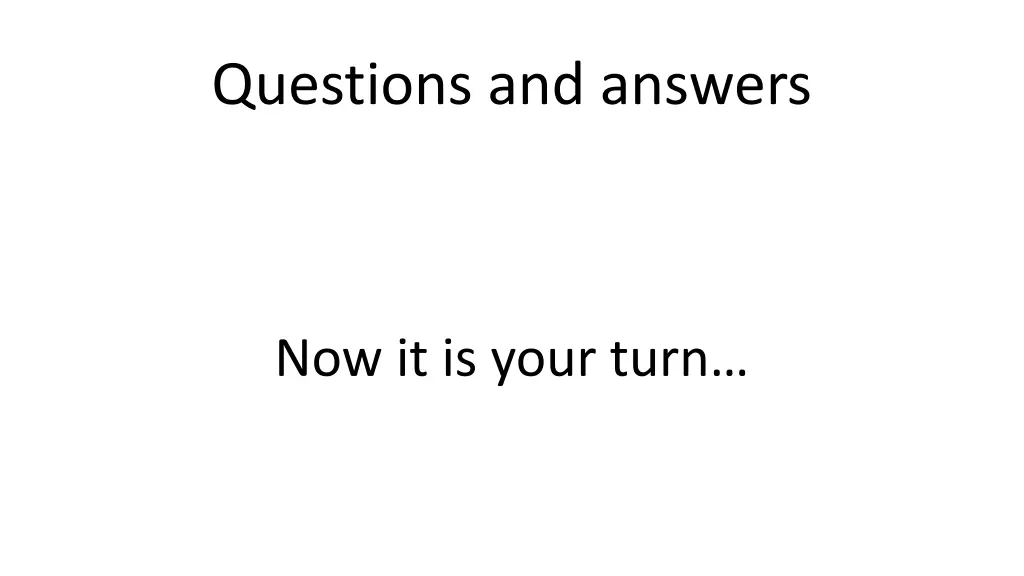 questions and answers