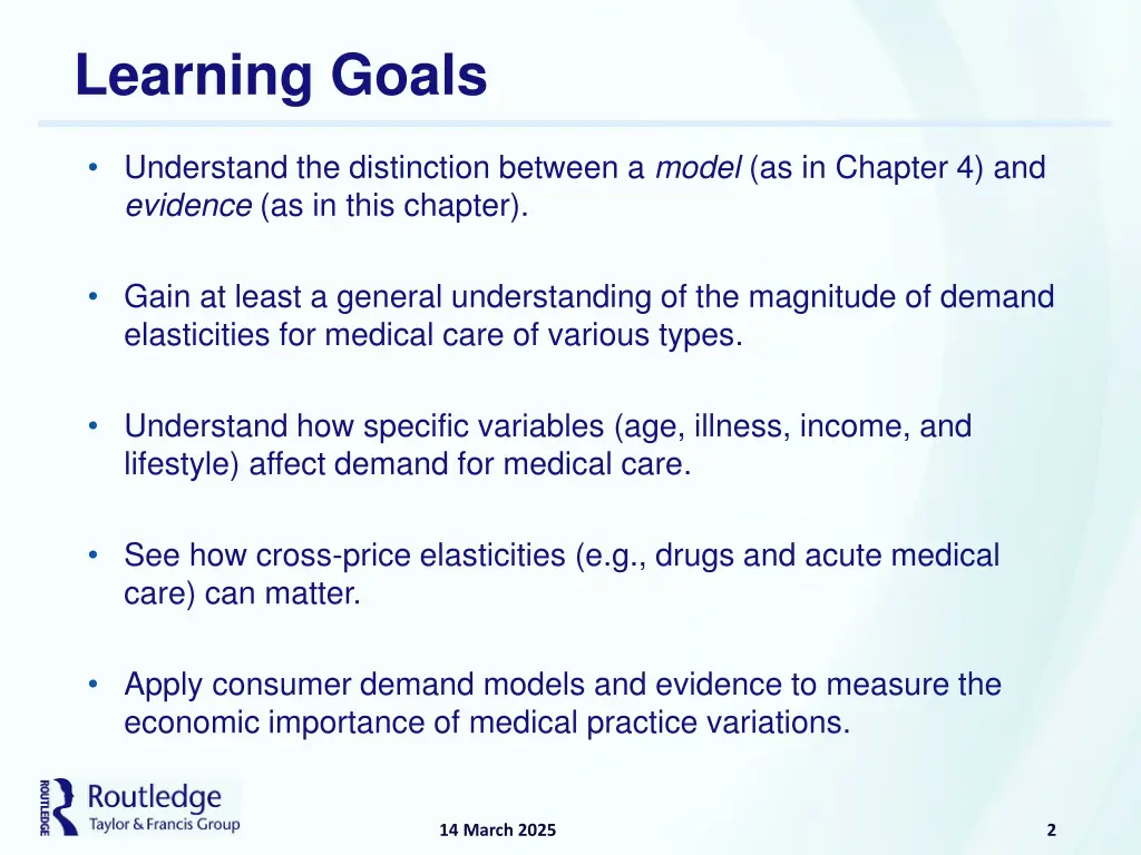 learning goals
