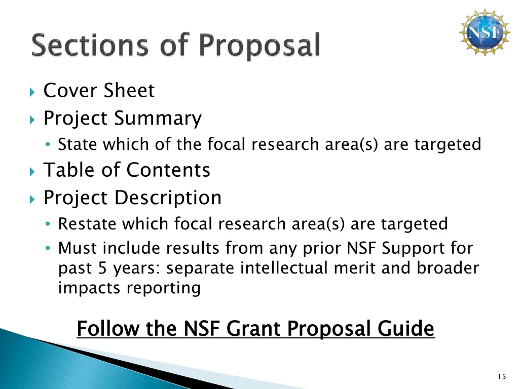 cover sheet project summary state which