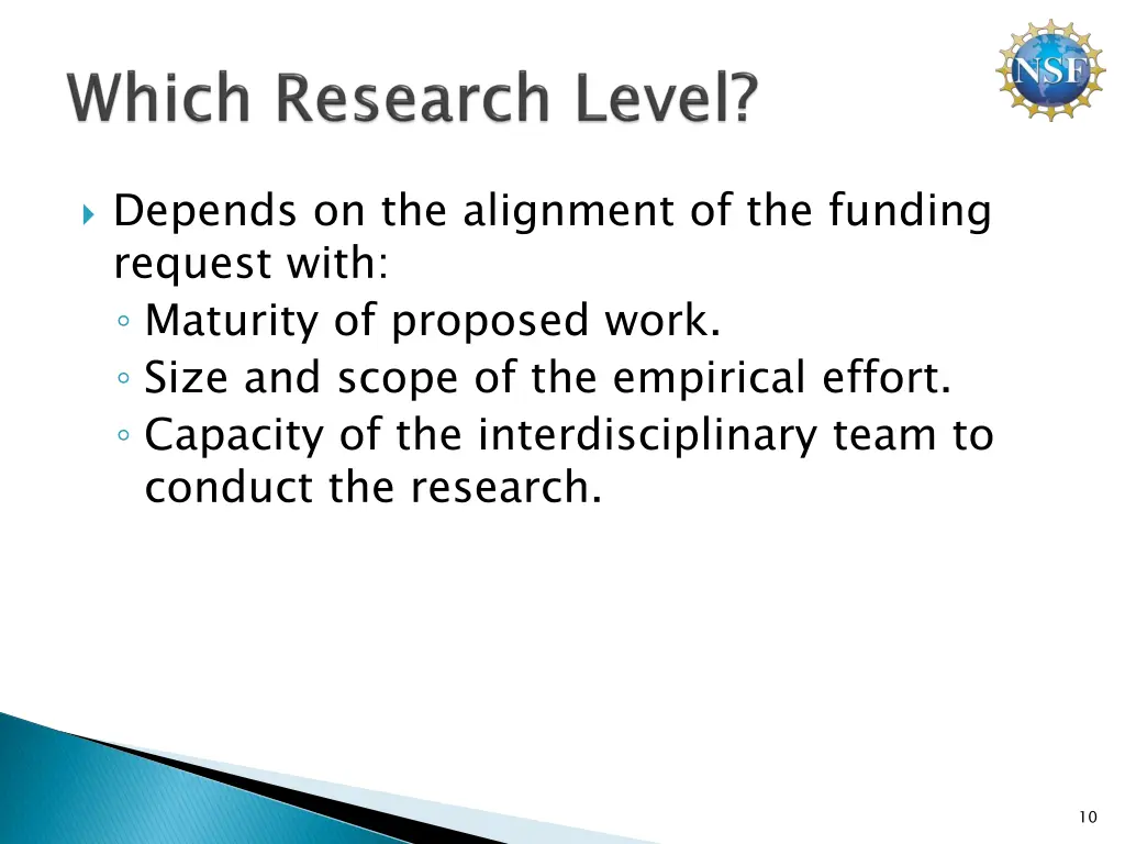 depends on the alignment of the funding request