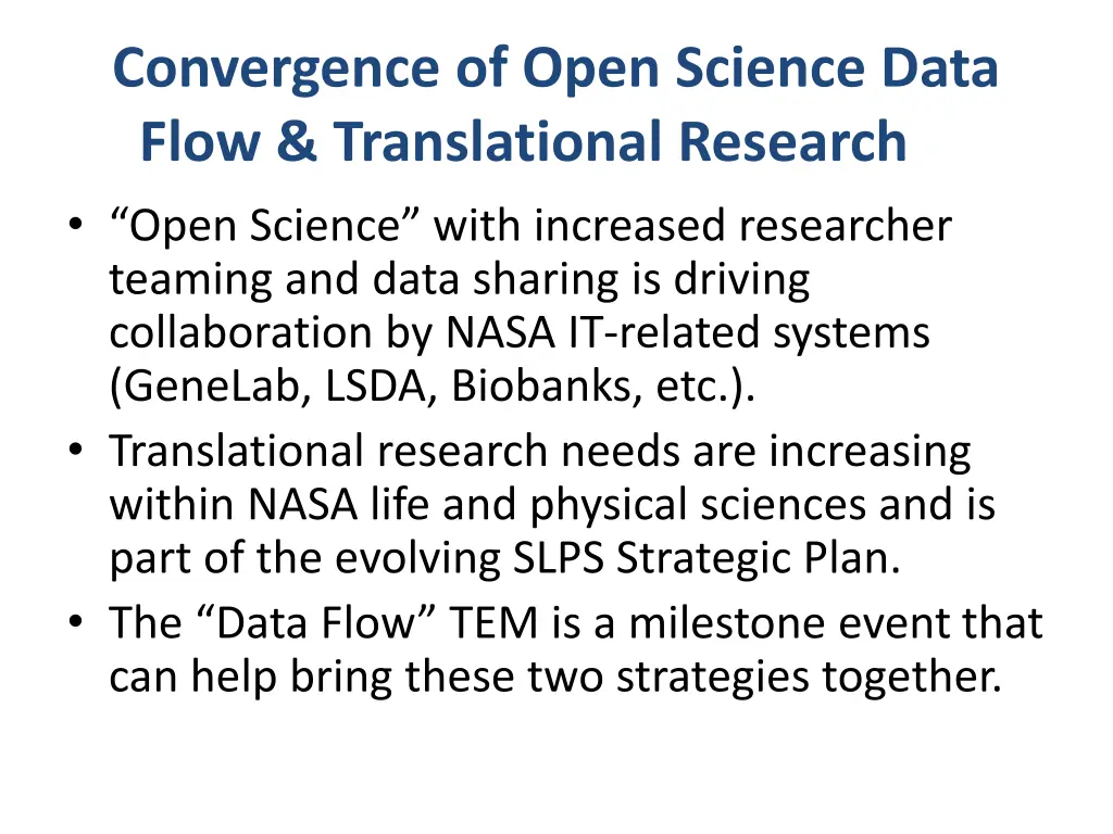 convergence of open science data flow