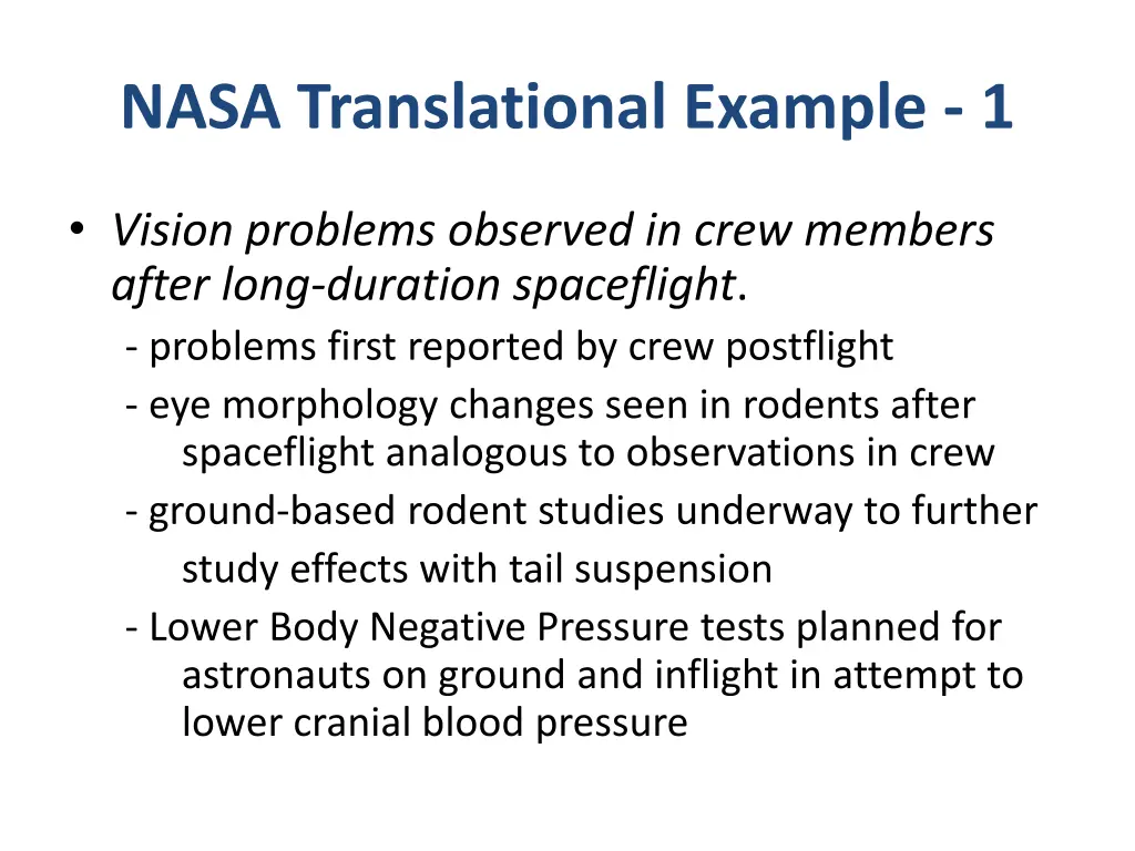 nasa translational example 1