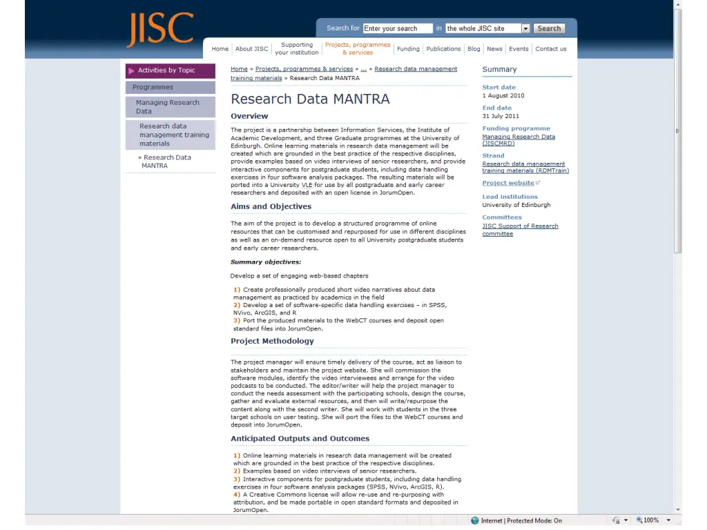 taking care of the university s research data 7