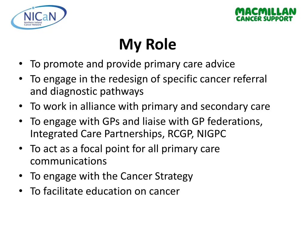 my role