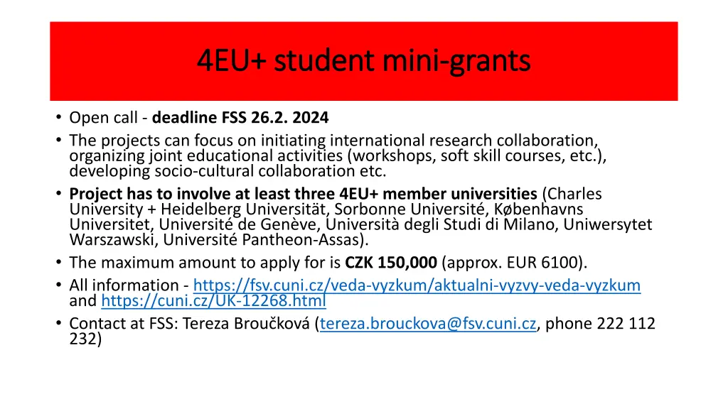 4eu student mini 4eu student mini grants