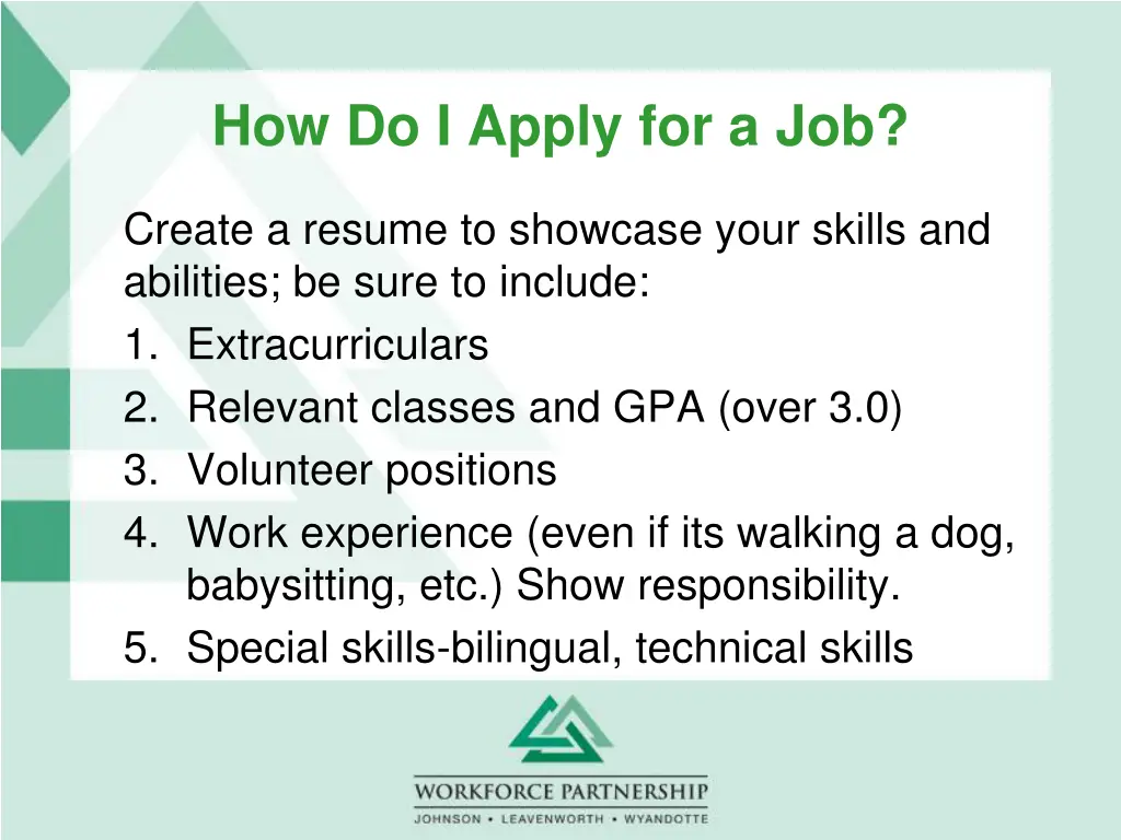 how do i apply for a job