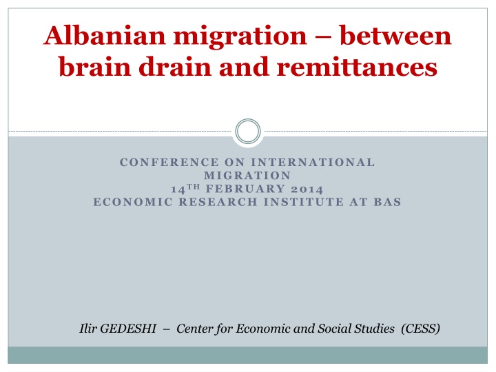albanian migration between brain drain