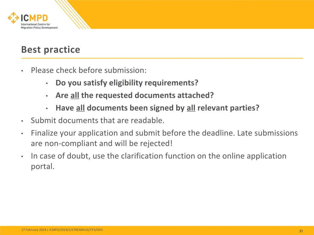 best practice
