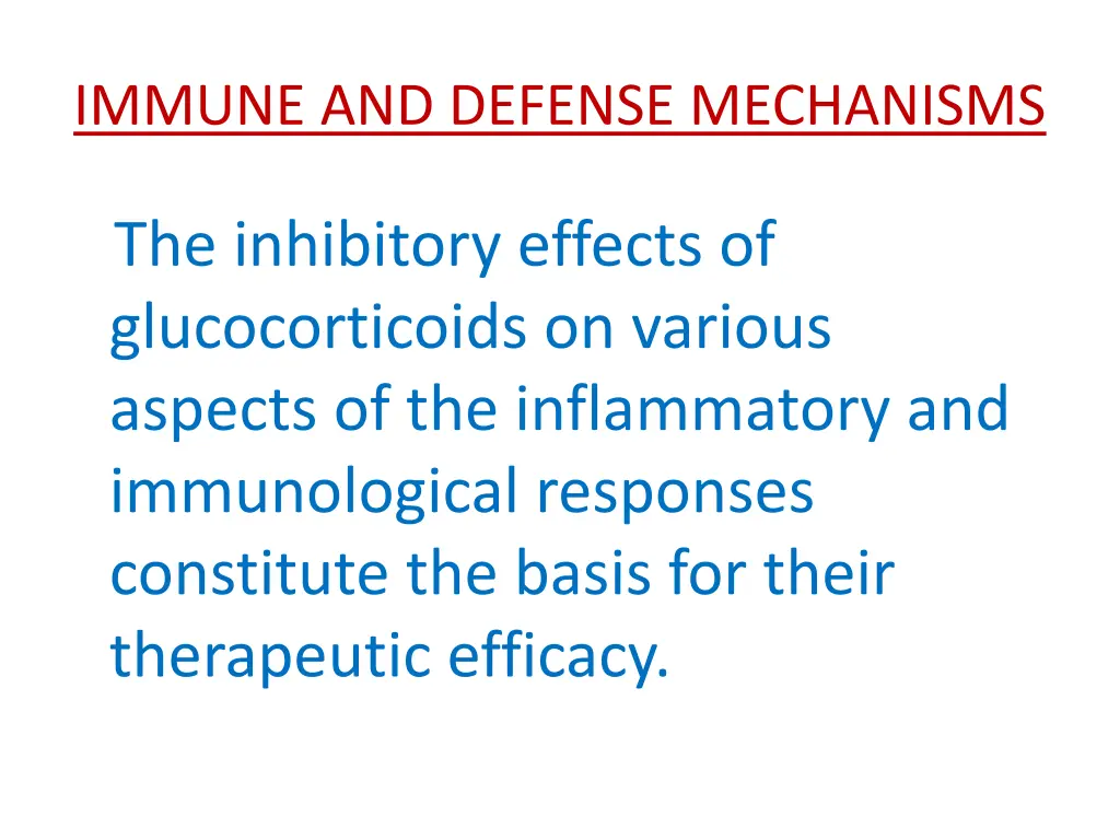 immune and defense mechanisms