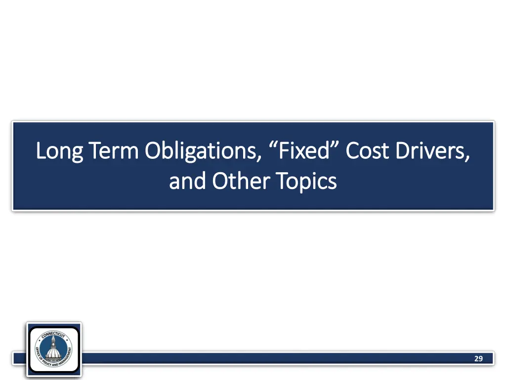 long term obligations fixed cost drivers long