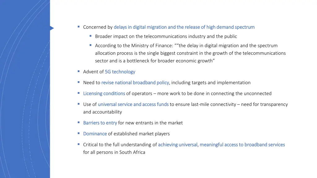 concerned by delays in digital migration
