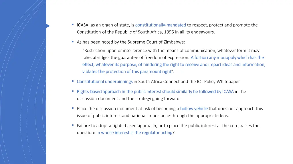 icasa as an organ of state is constitutionally