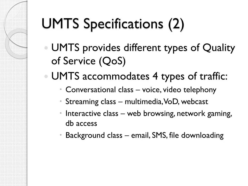 umts specifications 2