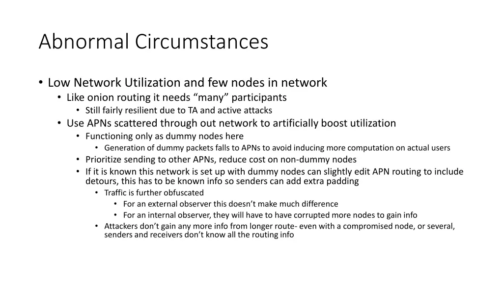 abnormal circumstances