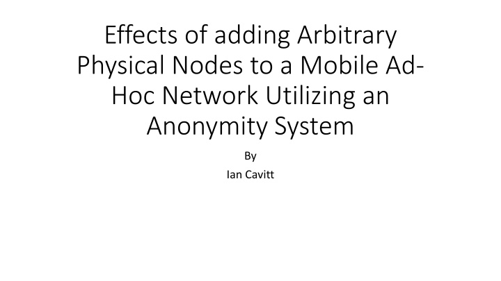 effects of adding arbitrary physical nodes