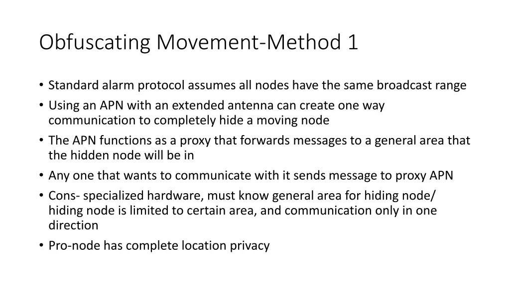 obfuscating movement method 1