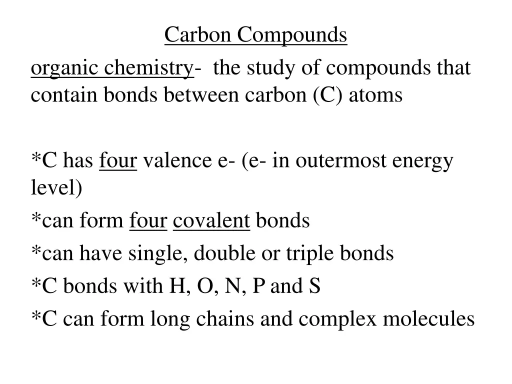 carbon compounds