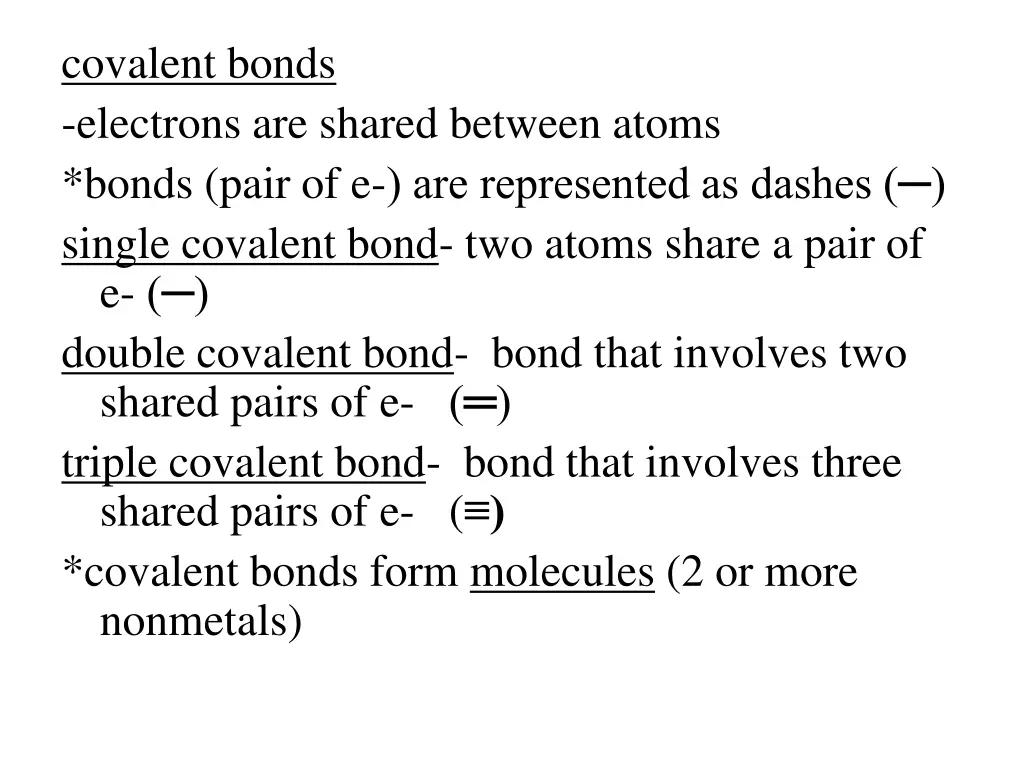 covalent bonds electrons are shared between atoms