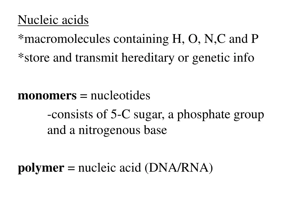 nucleic acids macromolecules containing