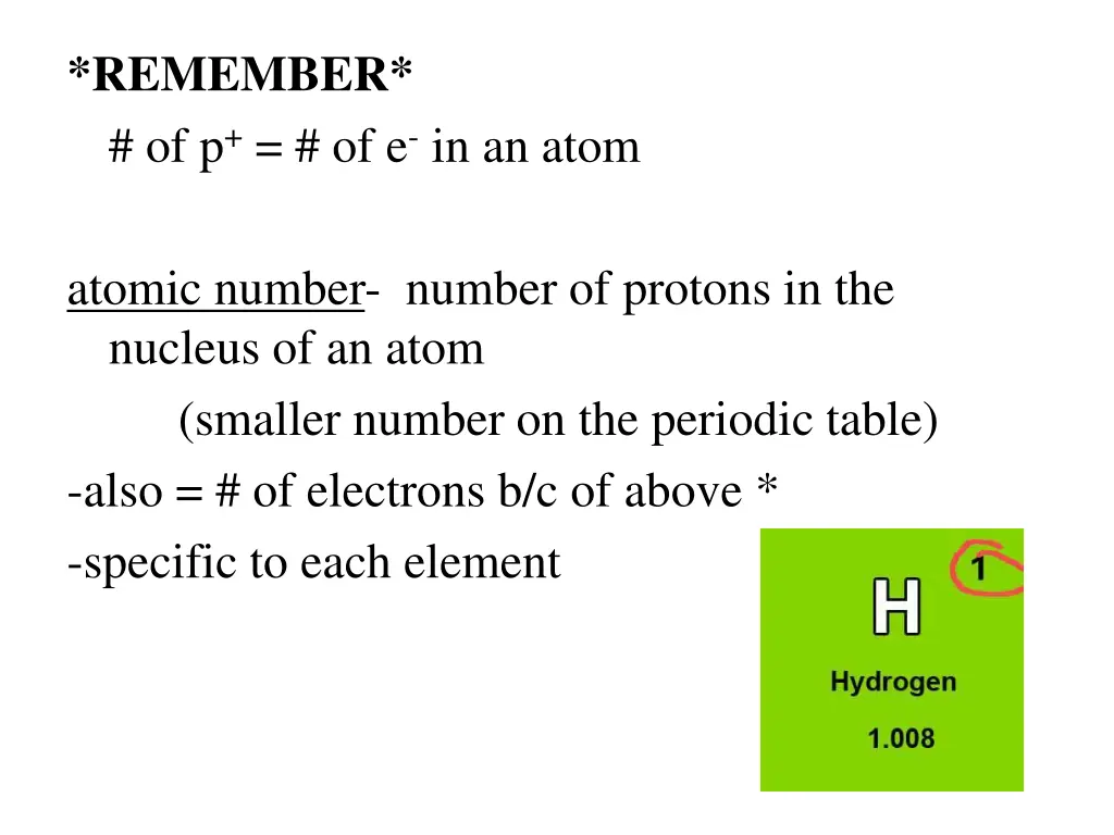 remember of p of e in an atom