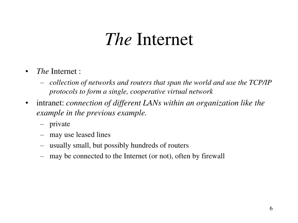 the internet