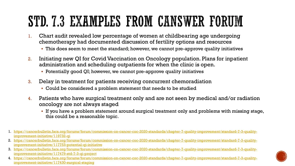 std 7 3 examples from canswer forum chart audit