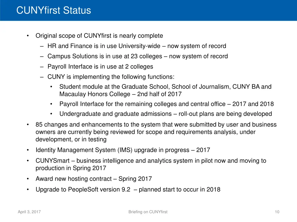 cunyfirst status