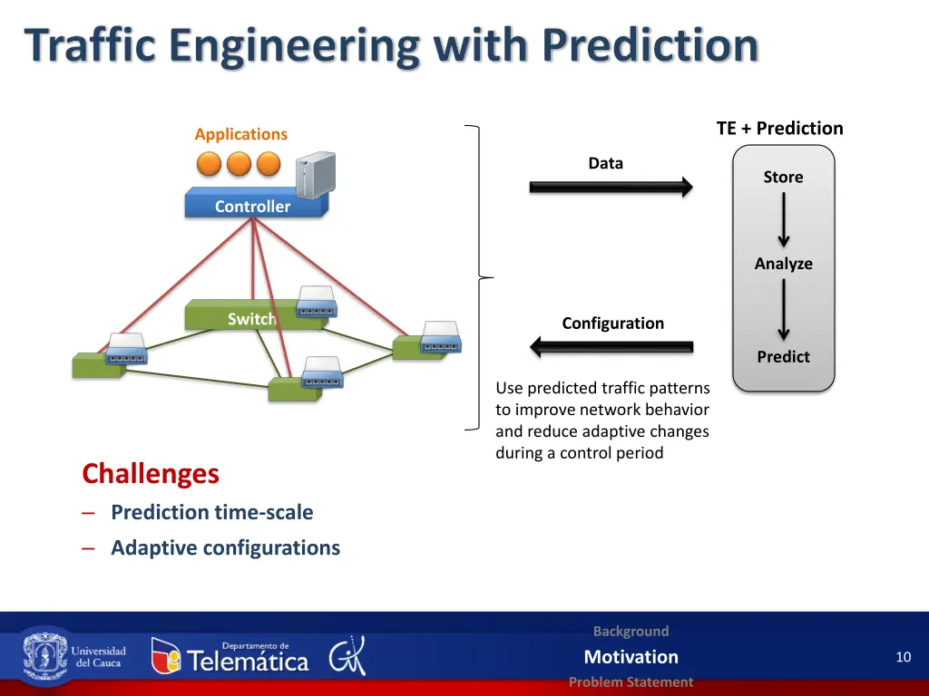 traffic engineering with prediction