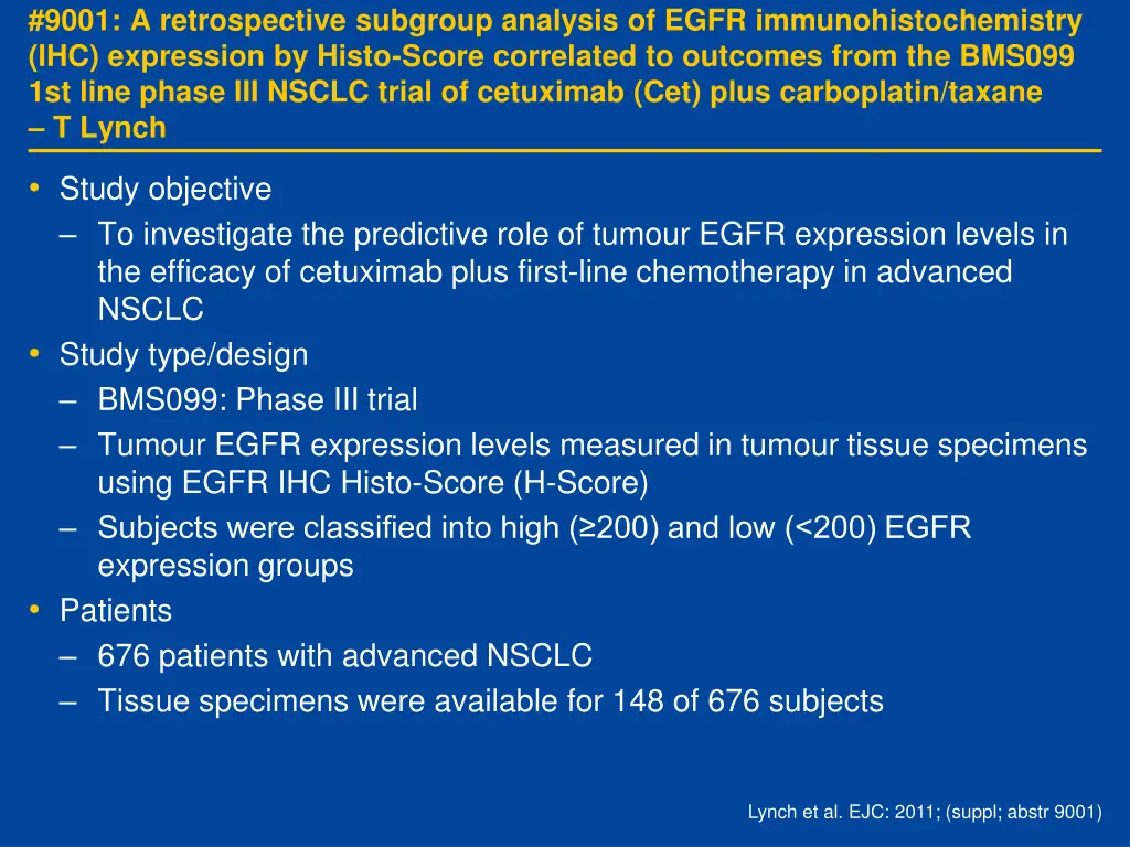 9001 a retrospective subgroup analysis of egfr