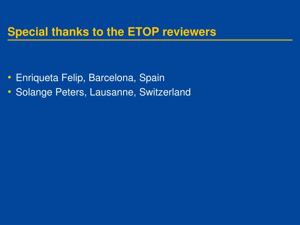 special thanks to the etop reviewers