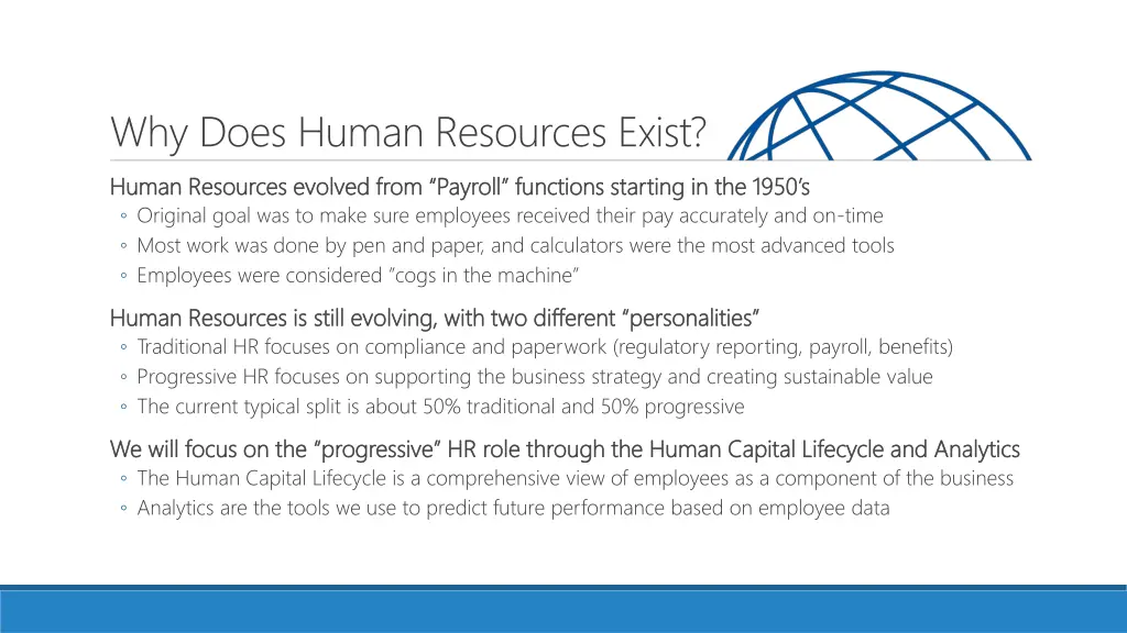why does human resources exist