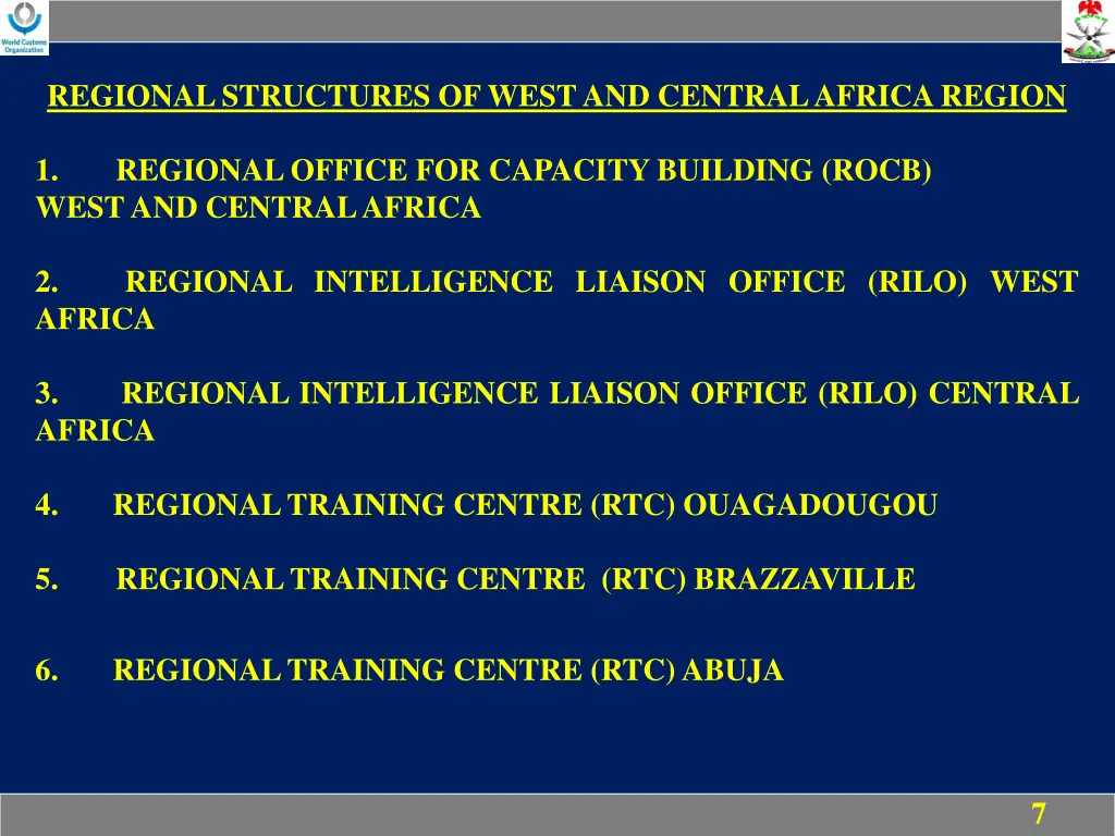 regional structures of west and central africa