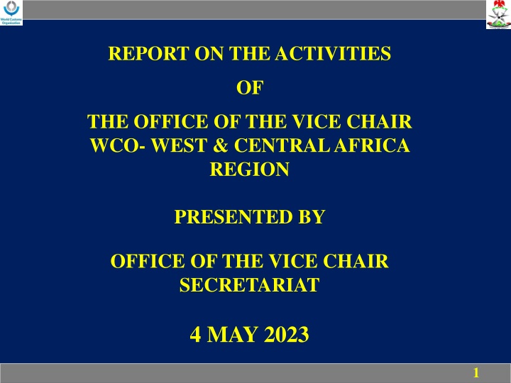 report on the activities