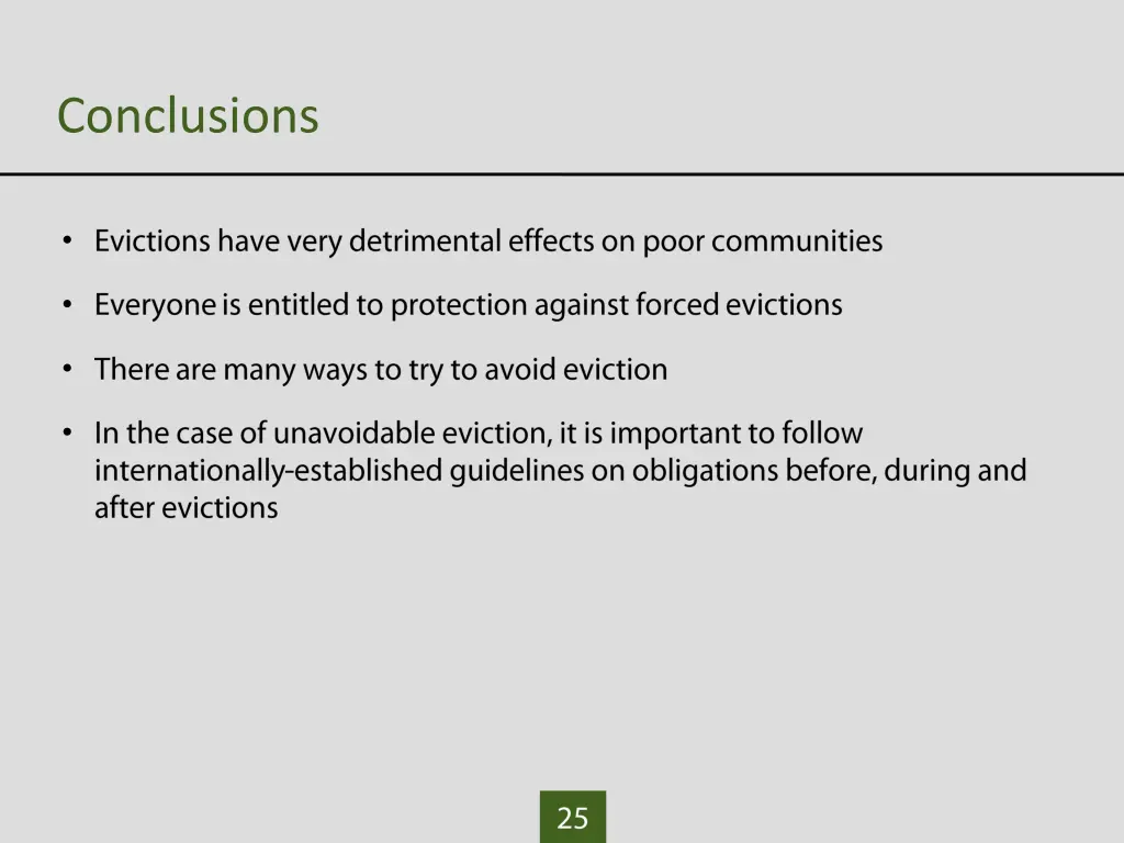 conclusions