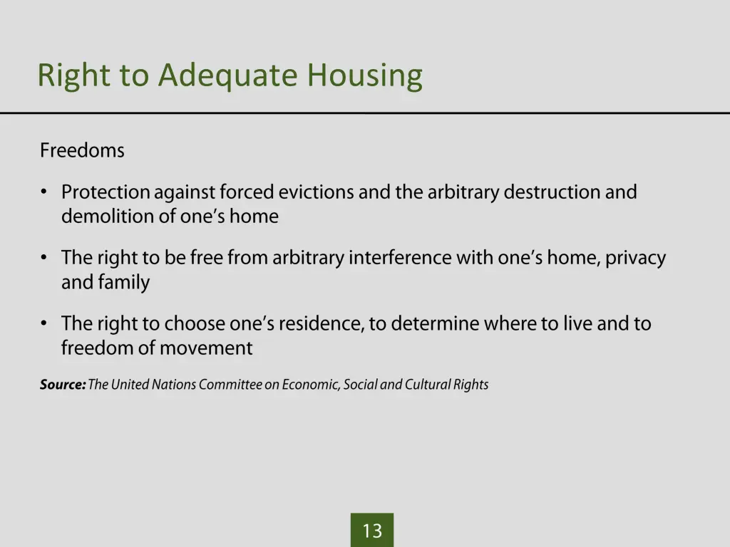 right to adequate housing