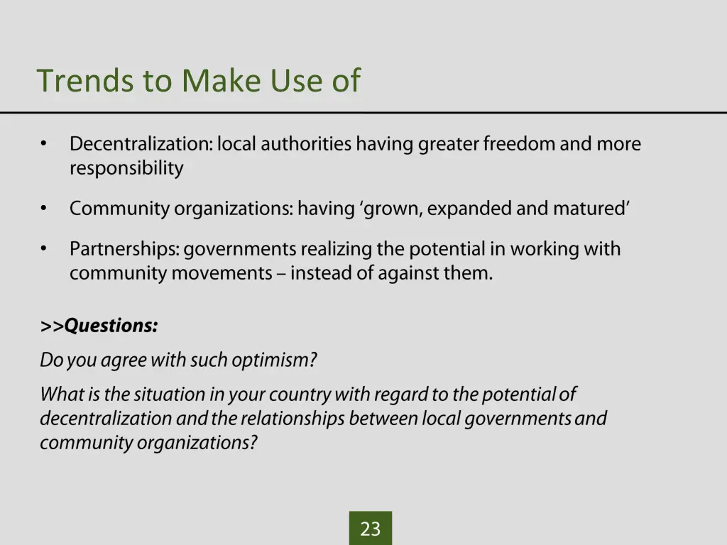 trends to make use of
