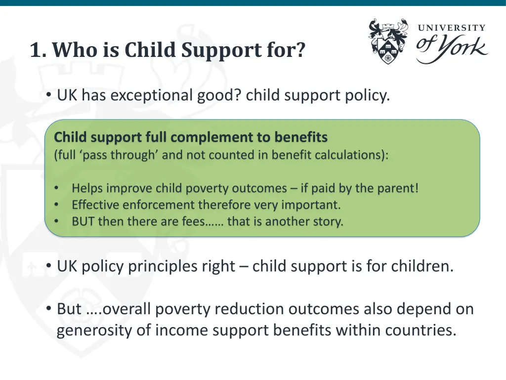 1 who is child support for 1