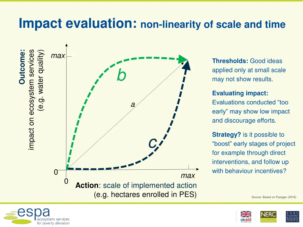 impact evaluation non linearity of scale and time