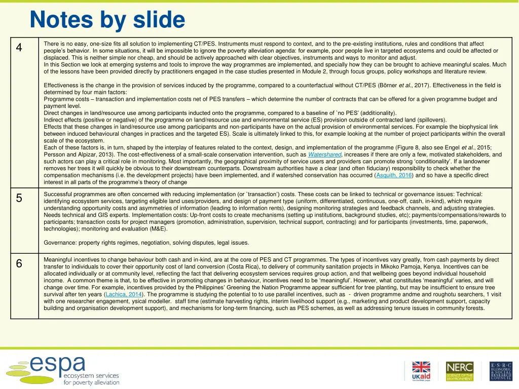 notes by slide