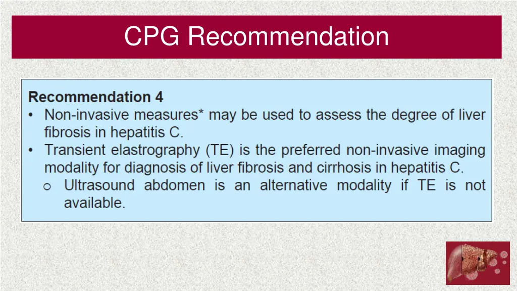 cpg recommendation