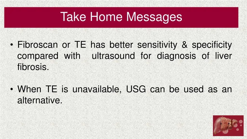 take home messages
