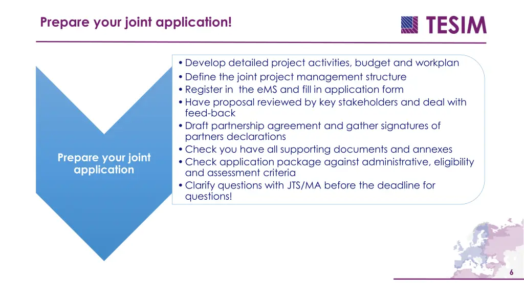 prepare your joint application