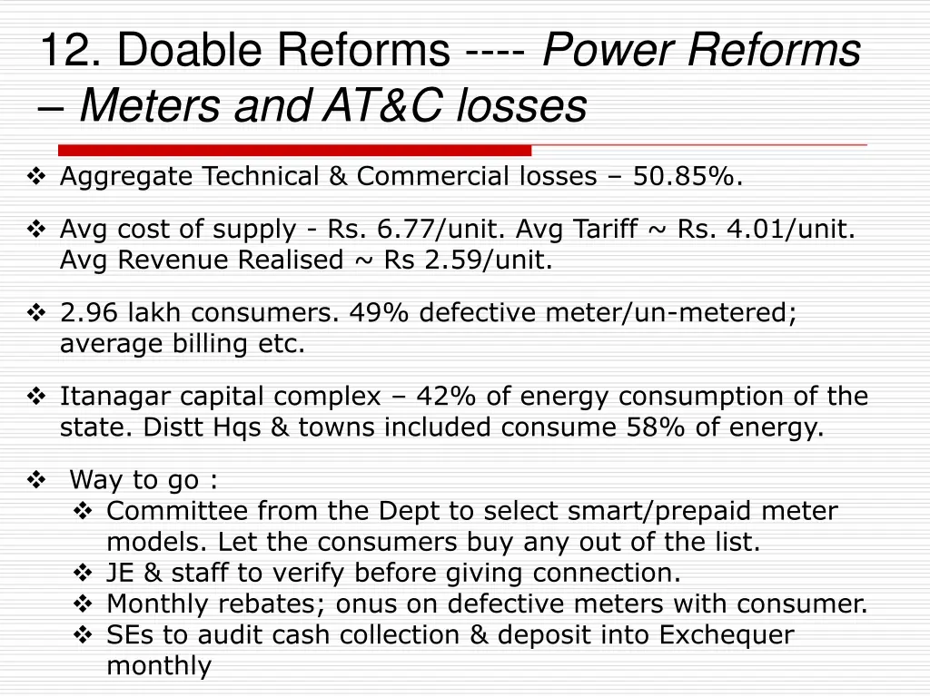 12 doable reforms power reforms meters