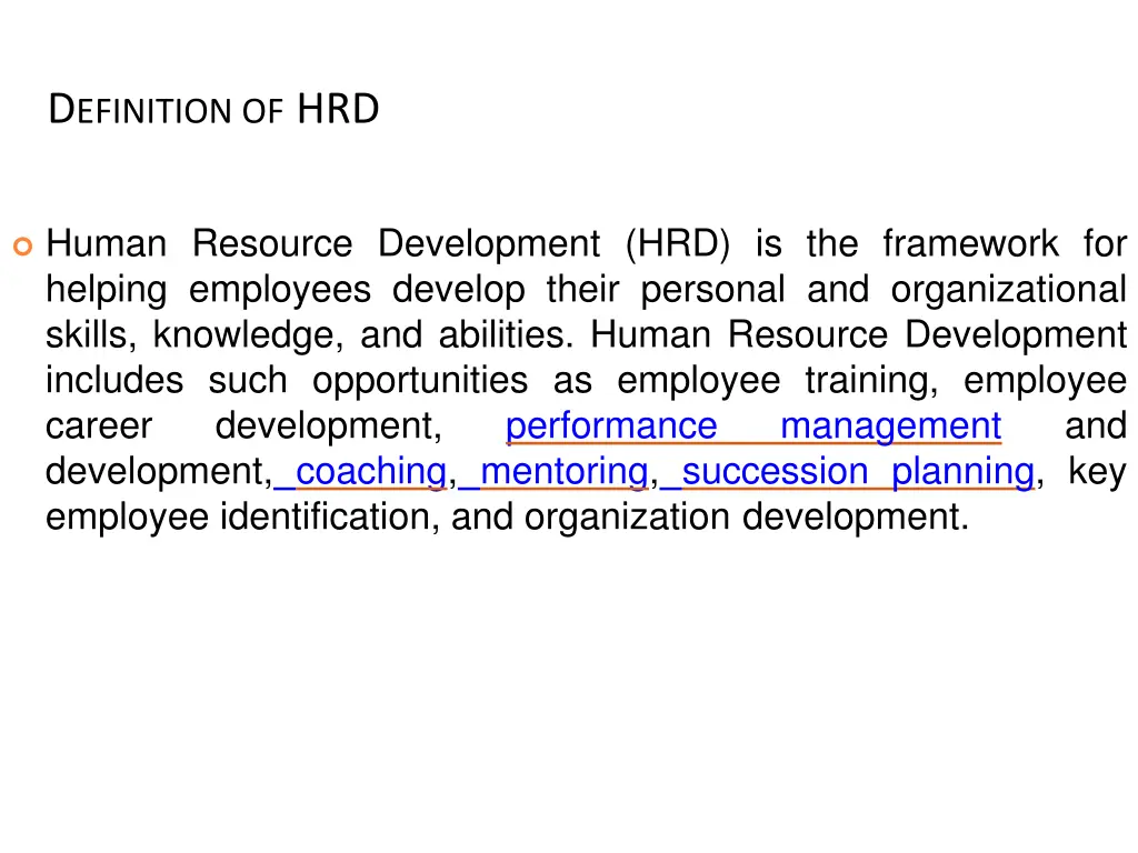 d efinition of hrd