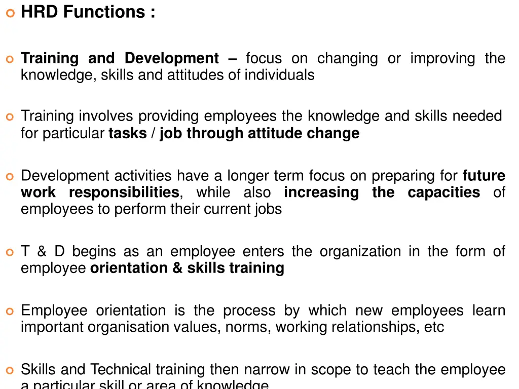 hrd functions